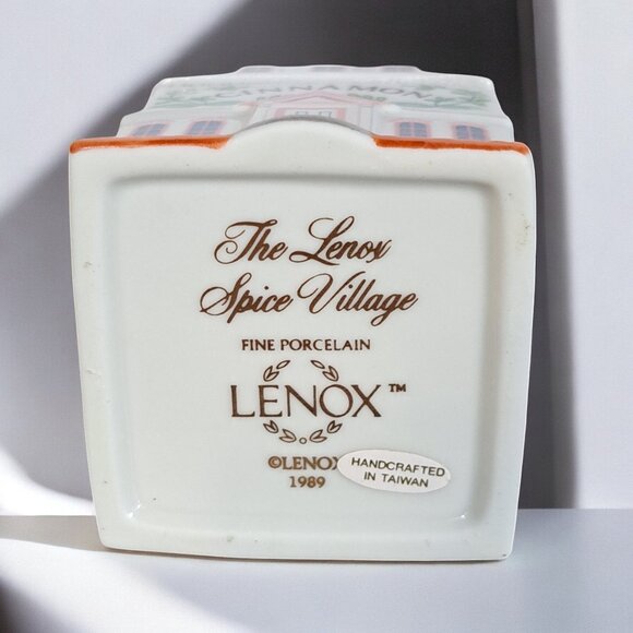 Vintage Cinnamon Lenox Spice Village Jar House W/Lid Fine Porcelain 1989 - Picture 6 of 12